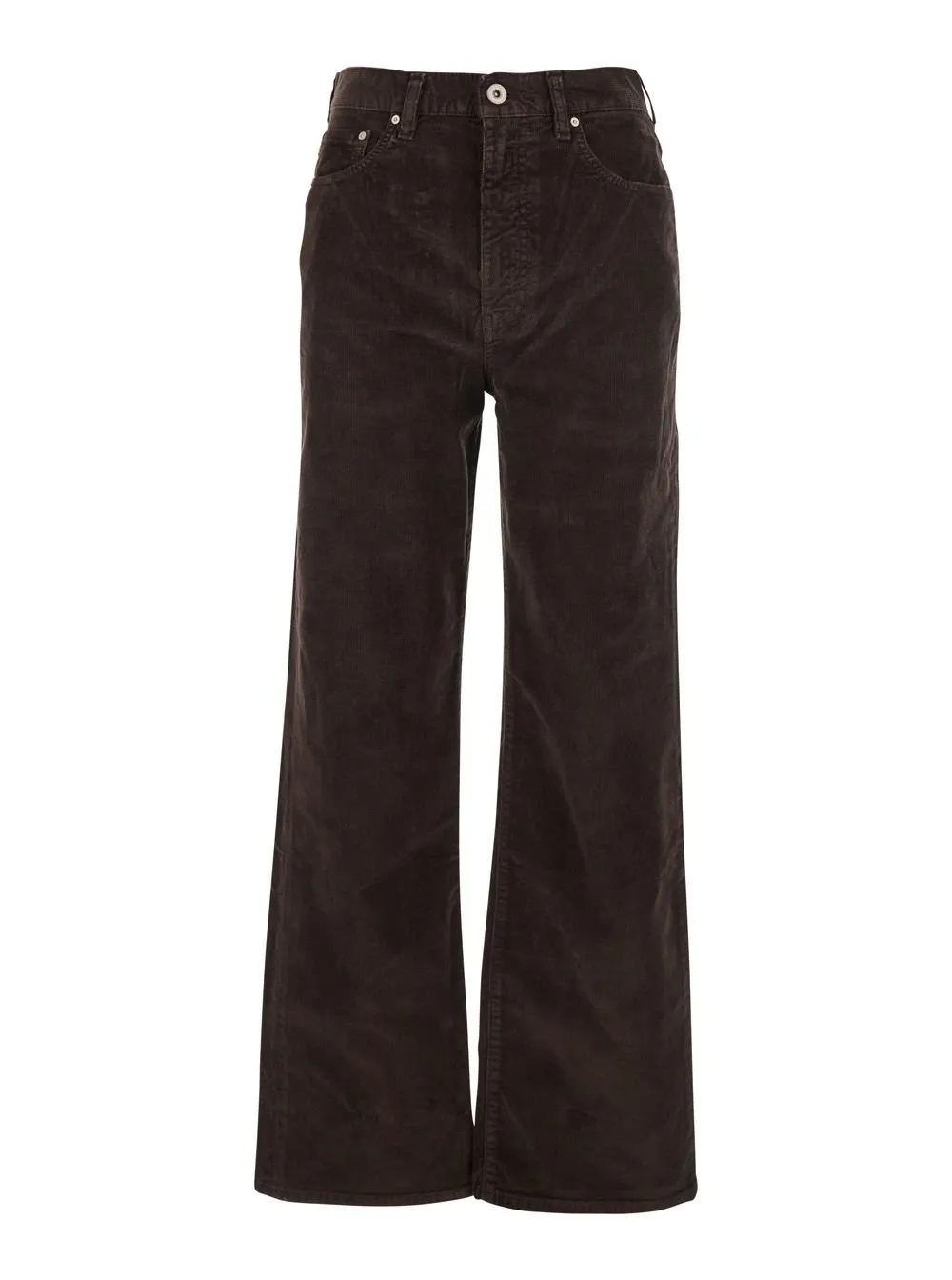 High-Waisted Corduroy Trousers