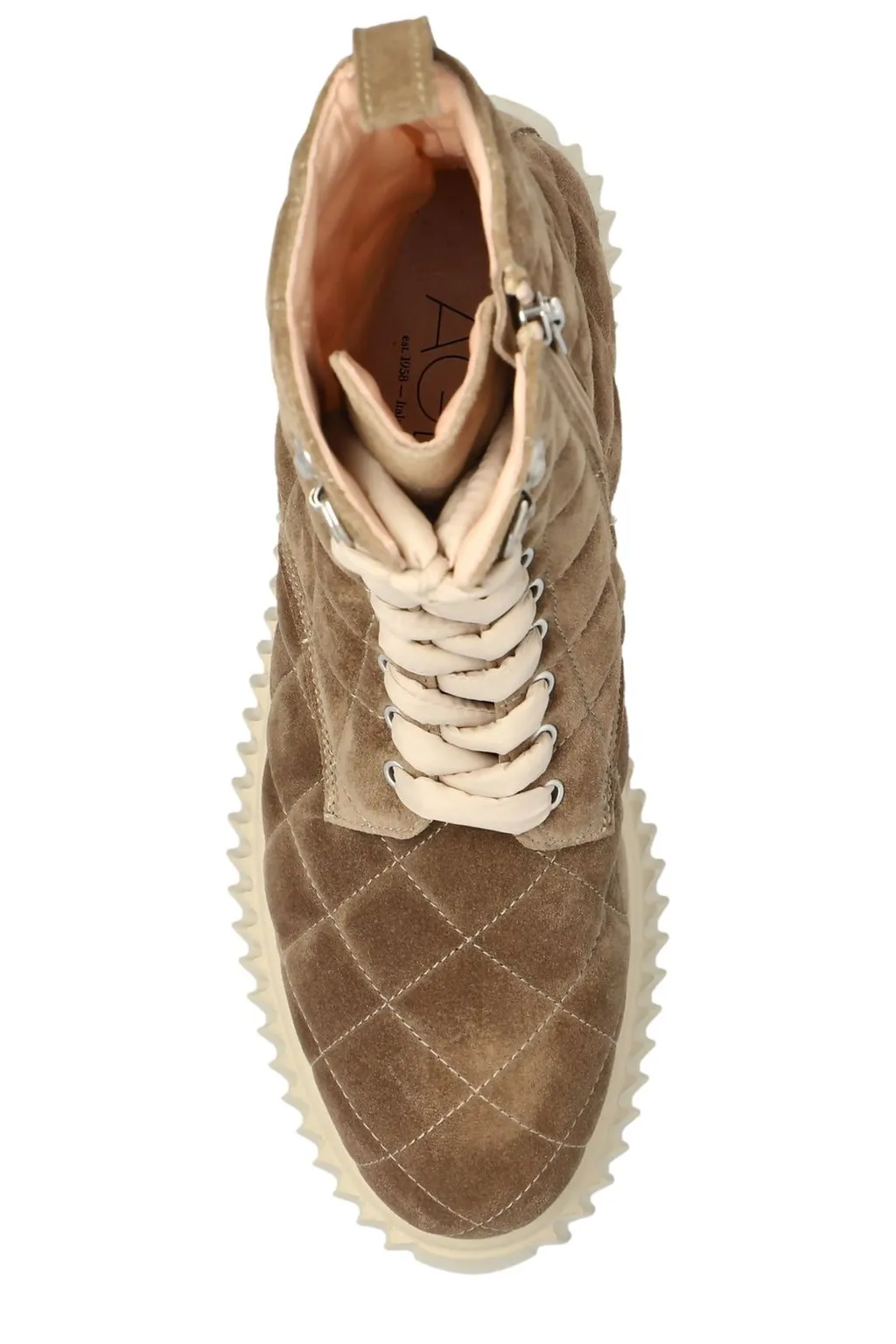Quilted Lace-Up Boots