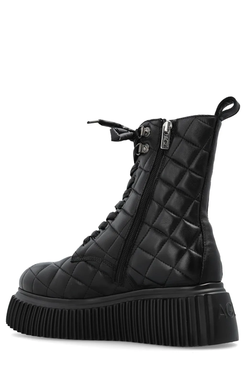 Quilted Platform Combat Boots