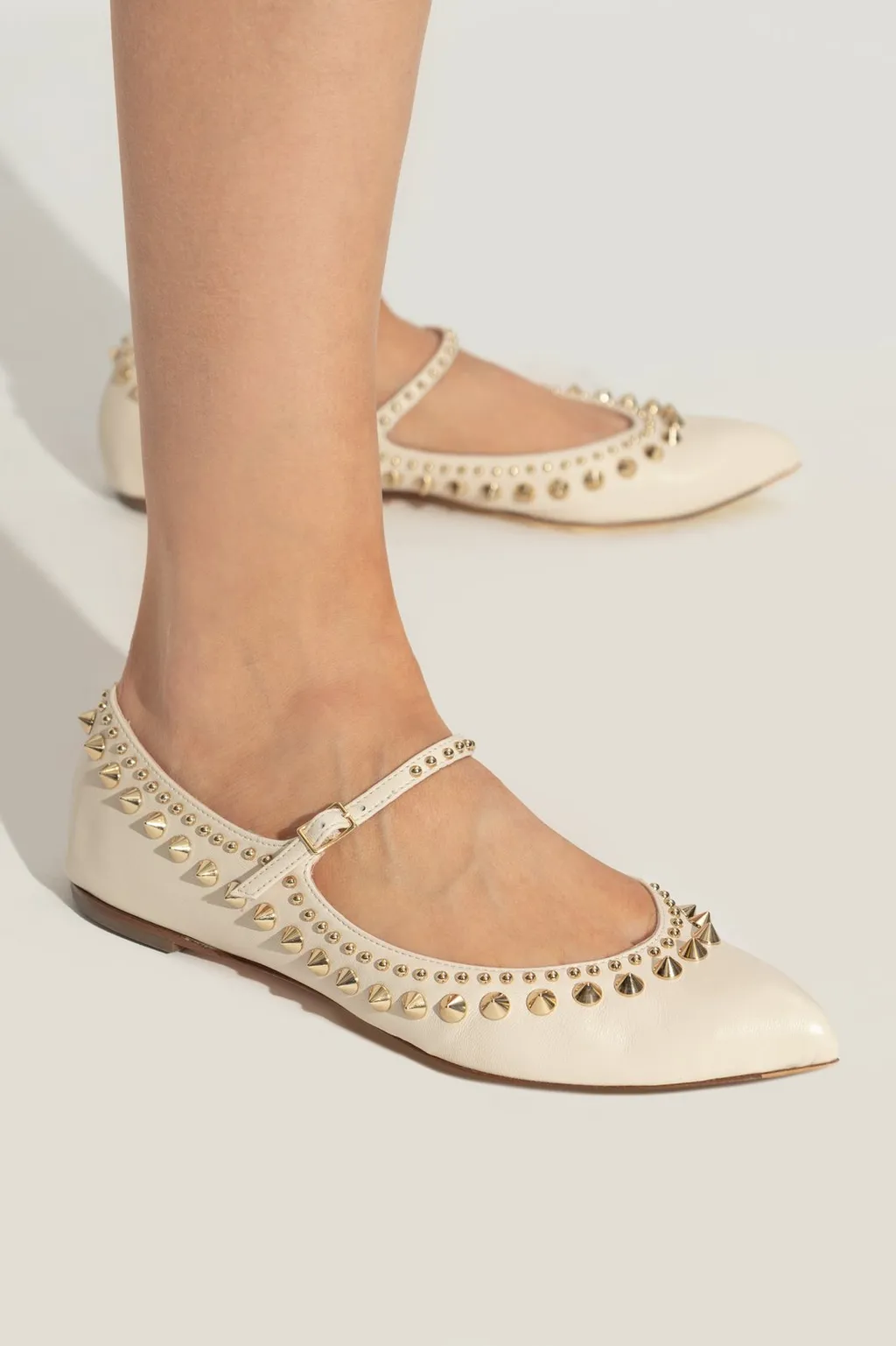 Mary Jane Flats With Studs