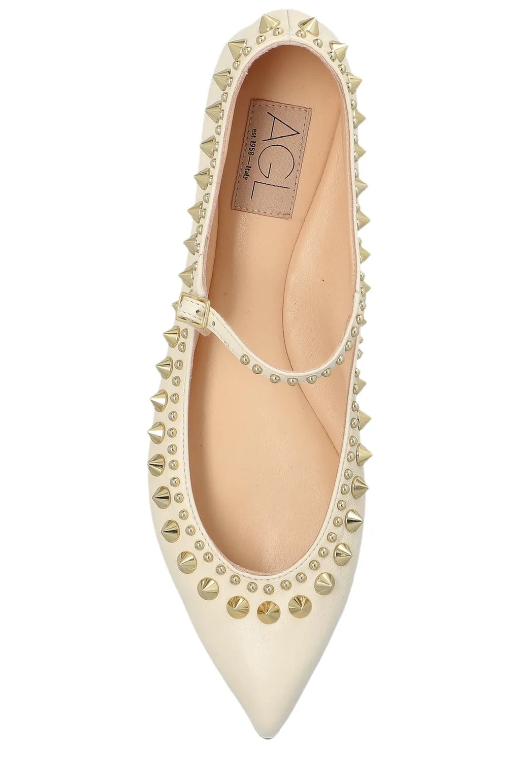 Mary Jane Flats With Studs