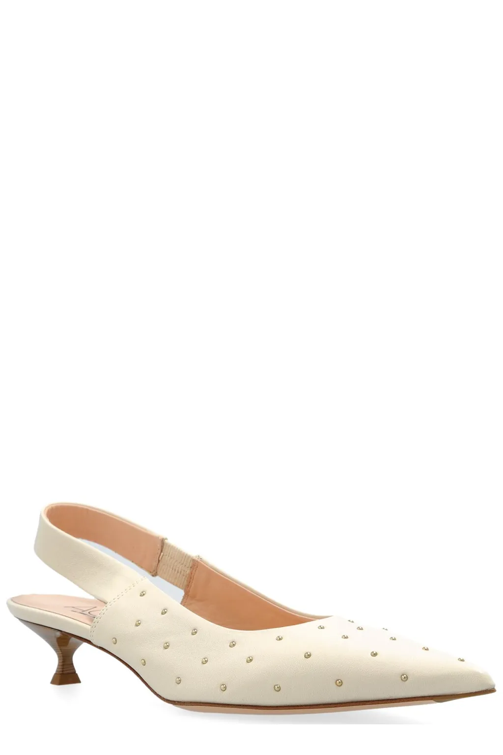 Pointed Toe Slingback Kitten Heels