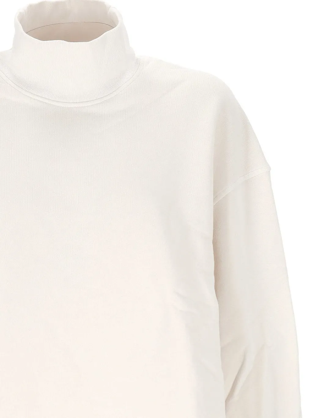 Cropped Mock Neck Sweatshirt