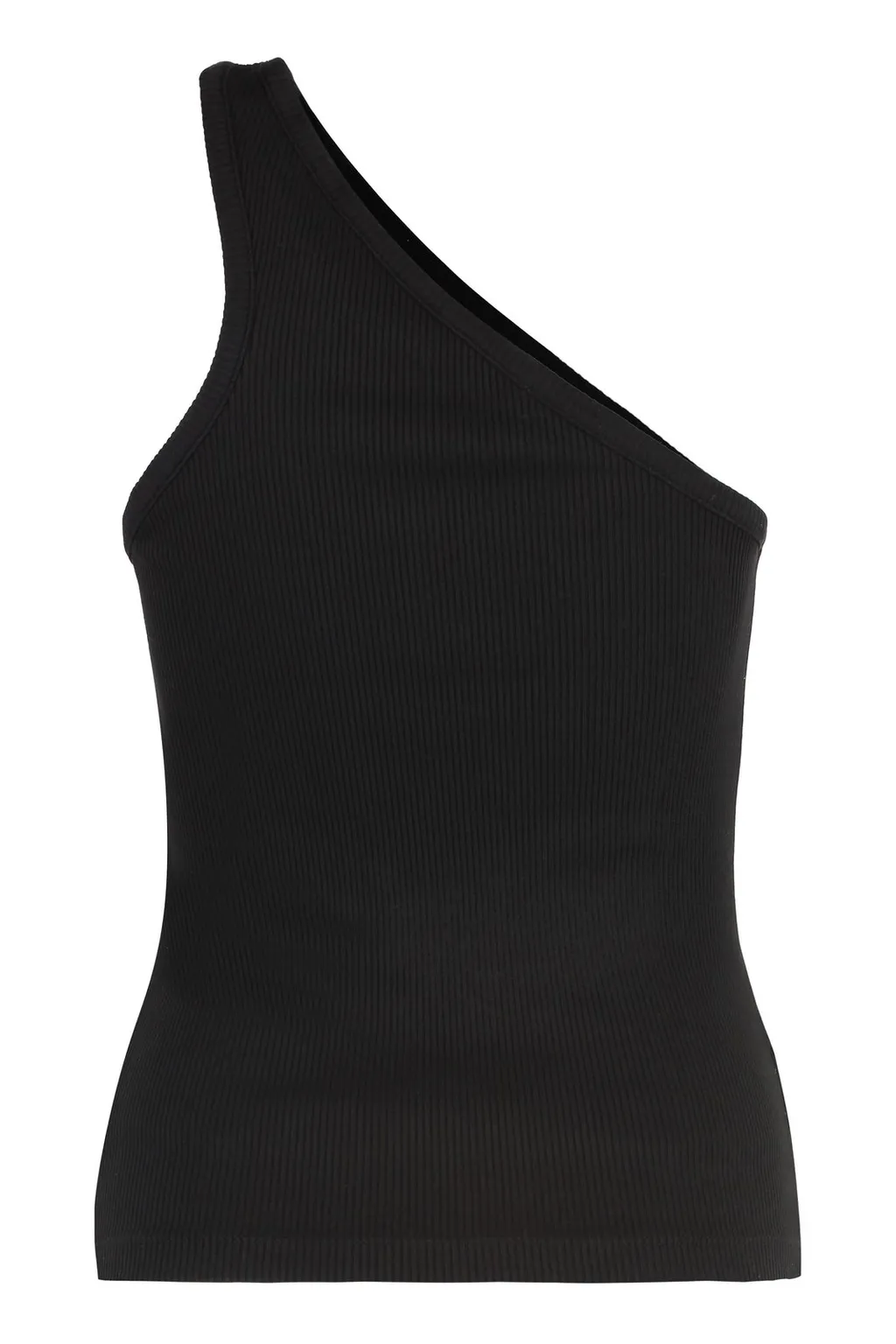 One Shoulder Ribbed Tank Top
