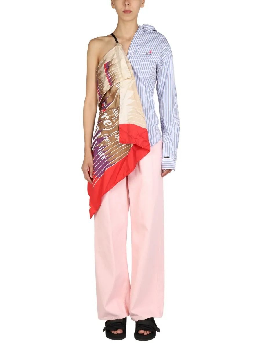 Asymmetric Shirt Dress