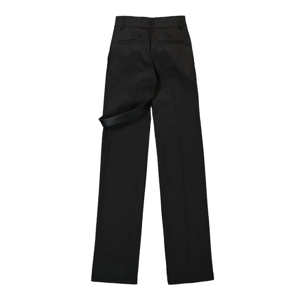 Wide-Leg Trousers With Harness Detail