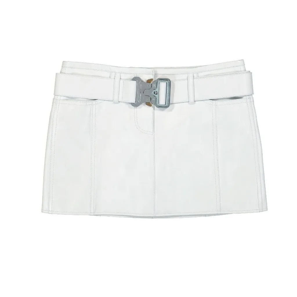 Mini Skirt With Buckle Belt