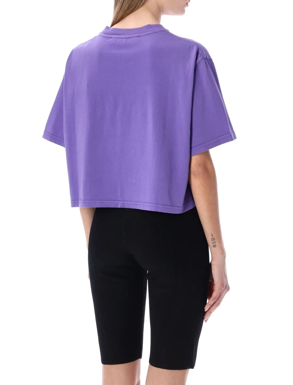 Logo Print Cropped T-Shirt