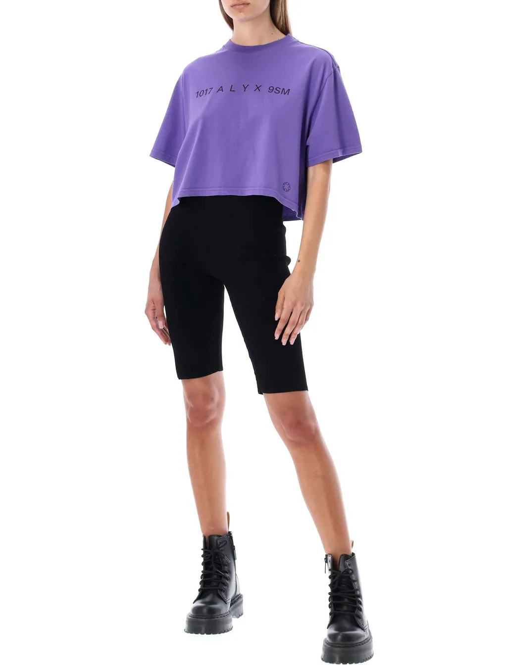 Logo Print Cropped T-Shirt