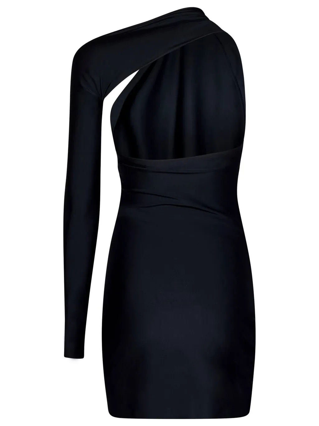One-Shoulder Draped Mini Dress