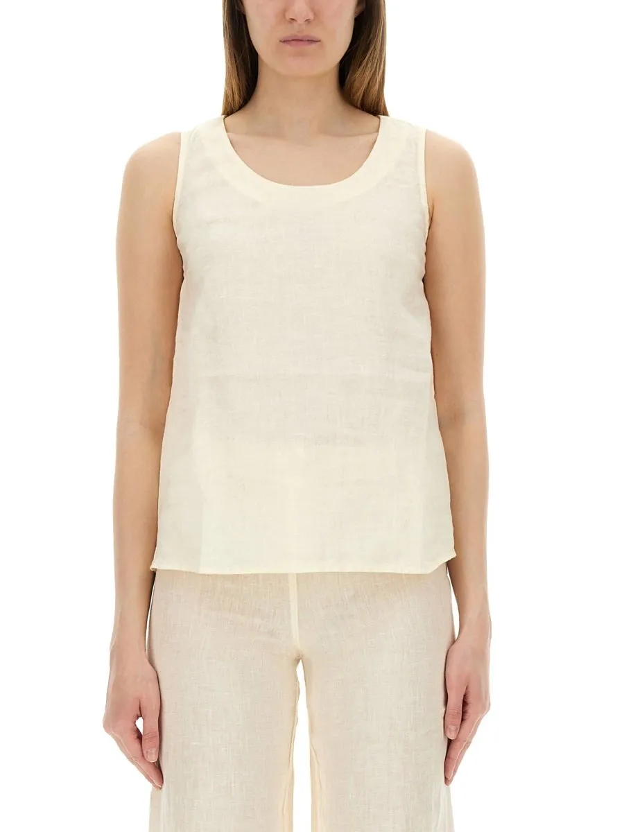 Sleeveless Linen Top