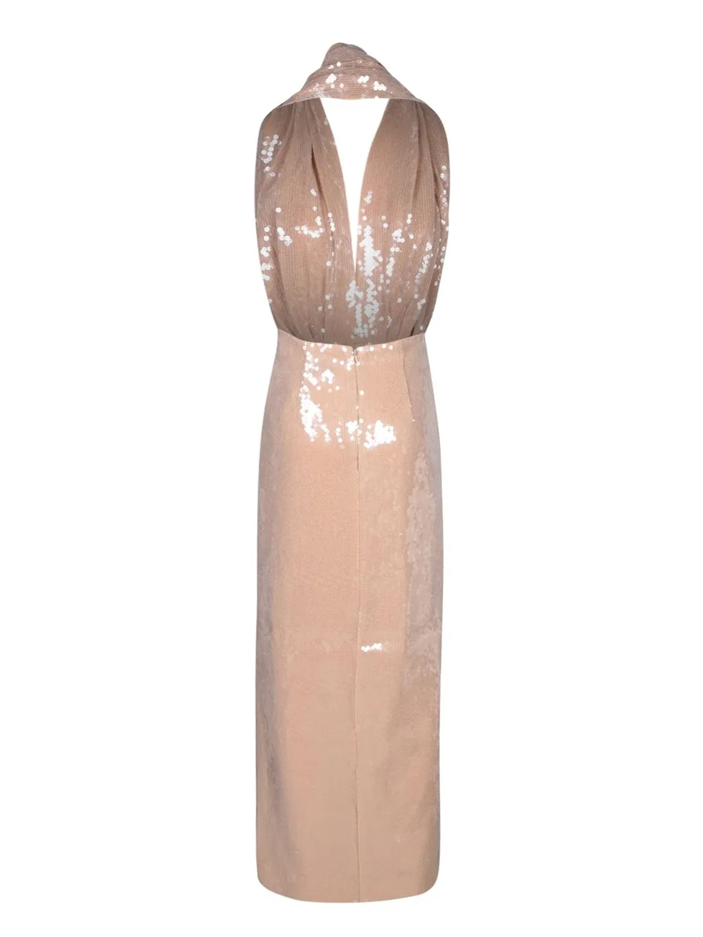 Sequined Halter Maxi Dress