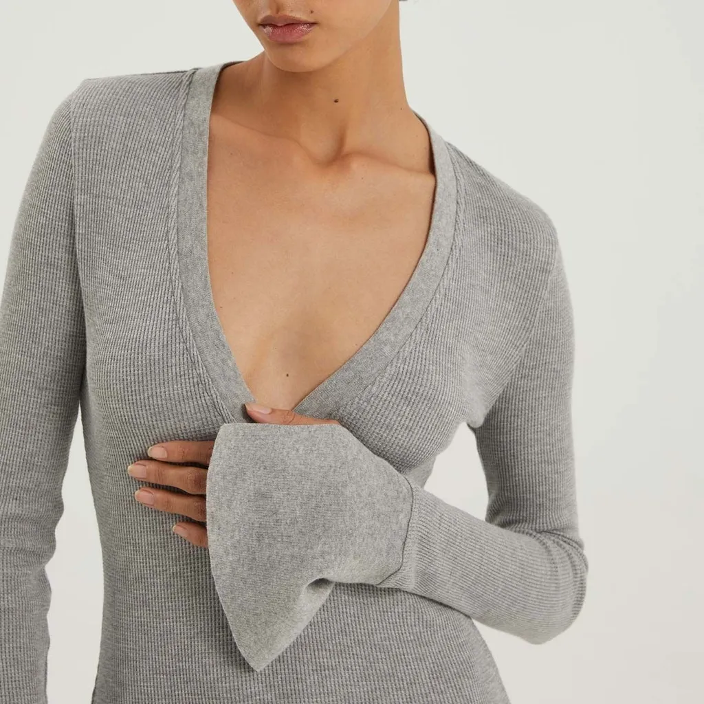 Long Sleeve V-Neck Bodysuit