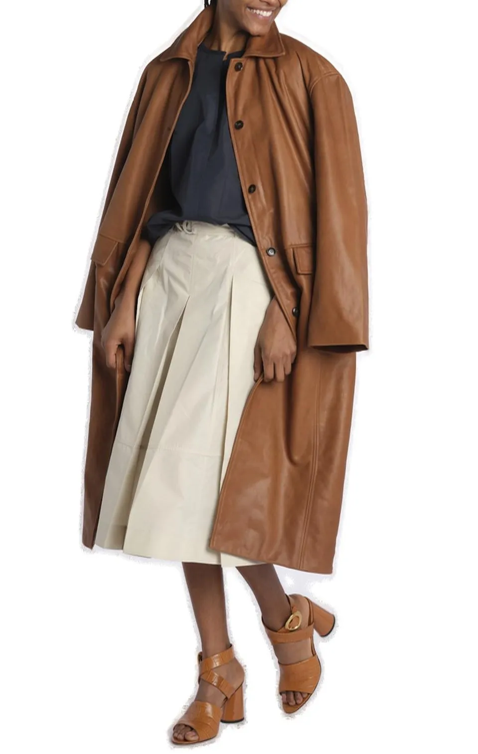 Pleated Midi Skirt