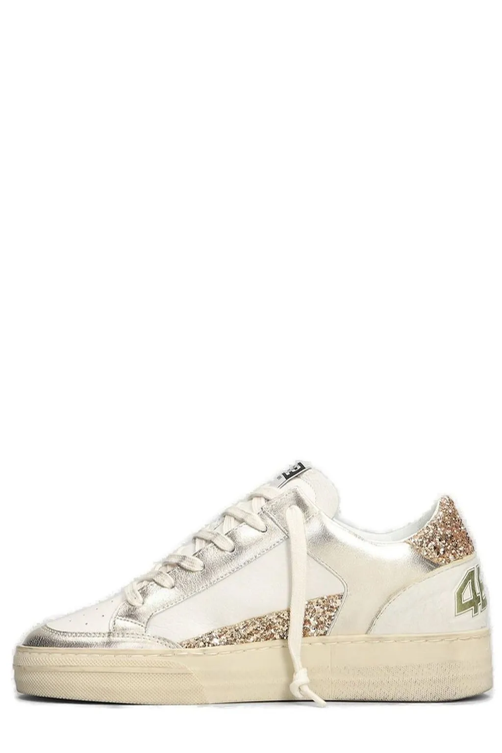 Low-Top Sneakers With Glitter Details