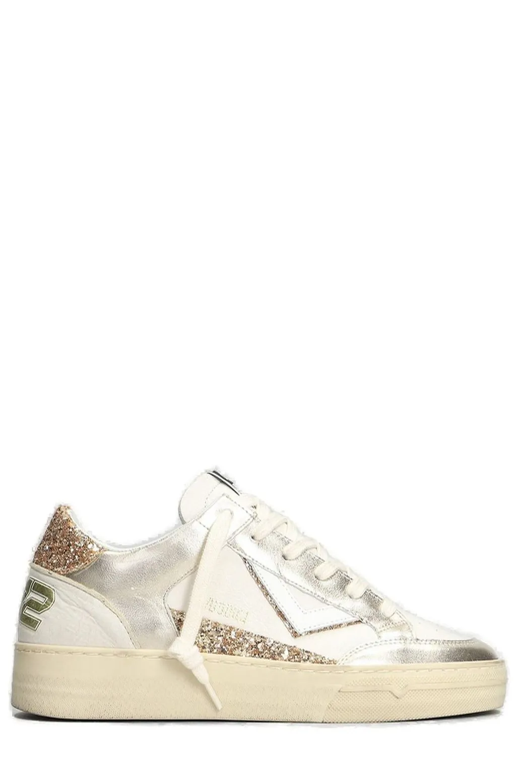 Low-Top Sneakers With Glitter Details