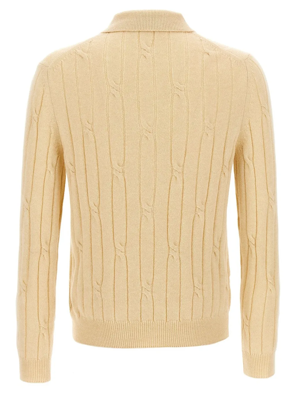 Cable Knit Polo Sweater
