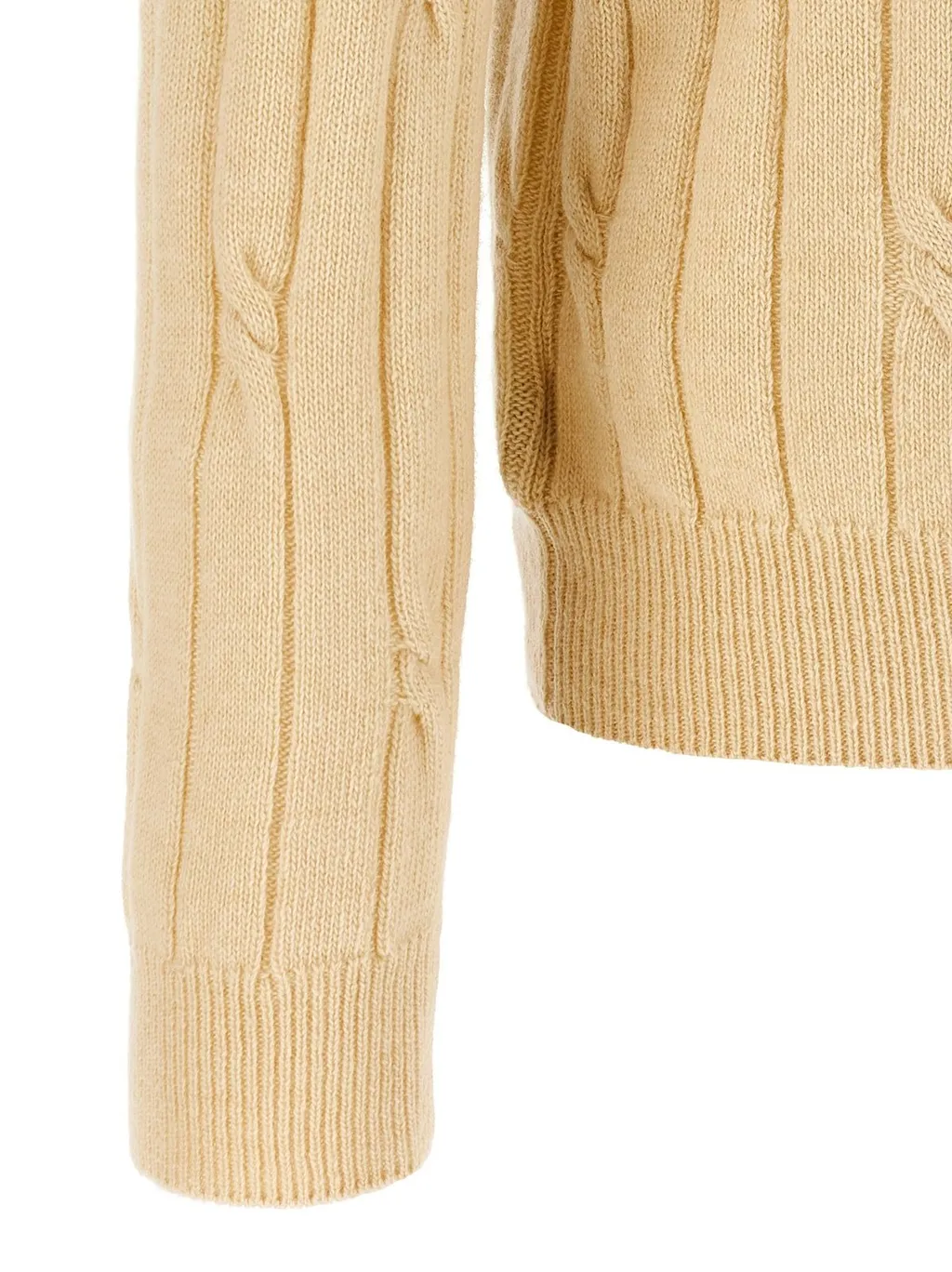 Cable Knit Polo Sweater