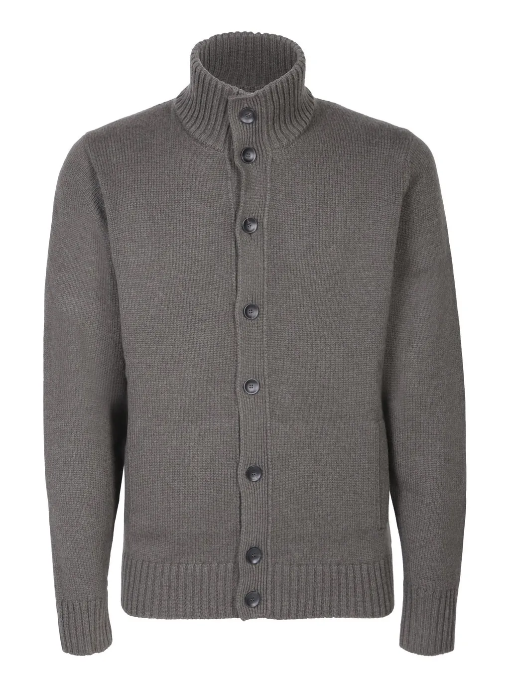 Cardigan With High Neck