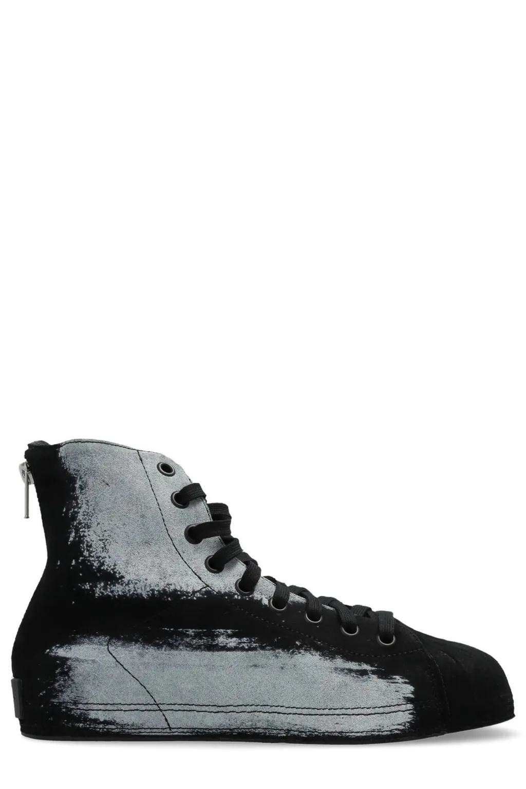 High-Top Sneakers With Distressed Effect