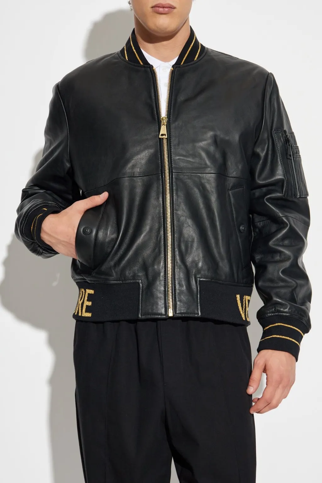 Leather Bomber Jacket