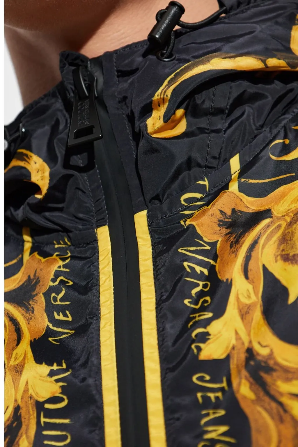 Baroque Print Hooded Jacket