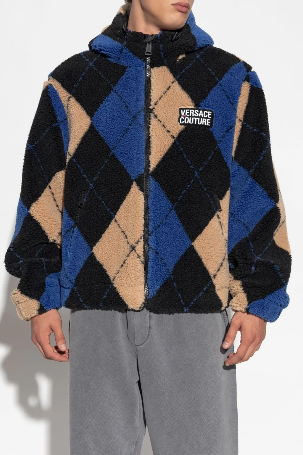 Argyle Fleece Hoodie