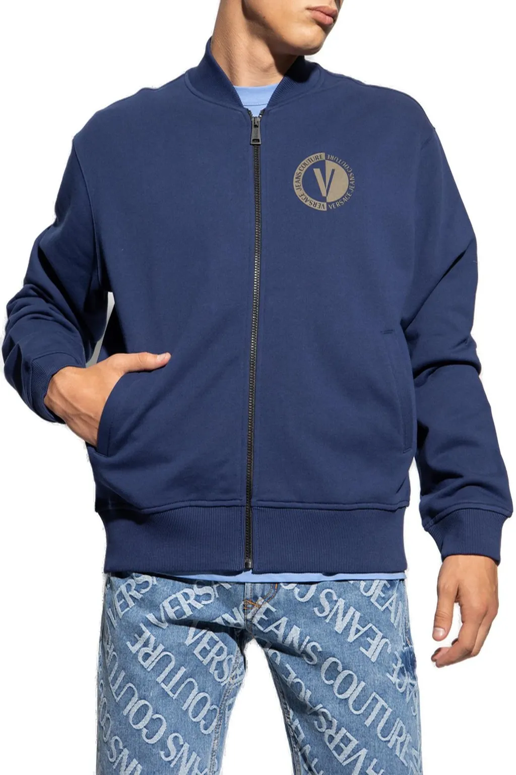 Logo Print Bomber Jacket