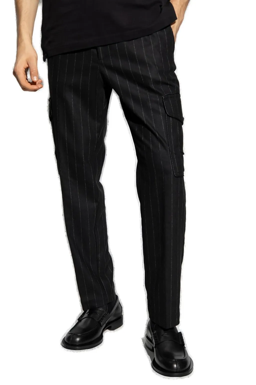 Pinstripe Cargo Trousers