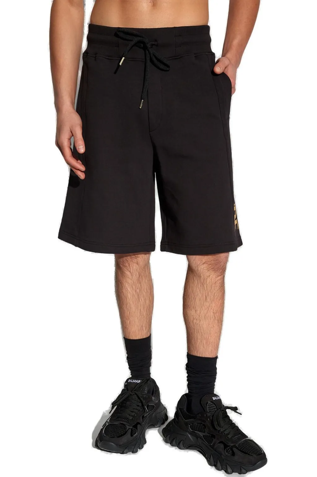 Logo Print Cotton Jersey Shorts