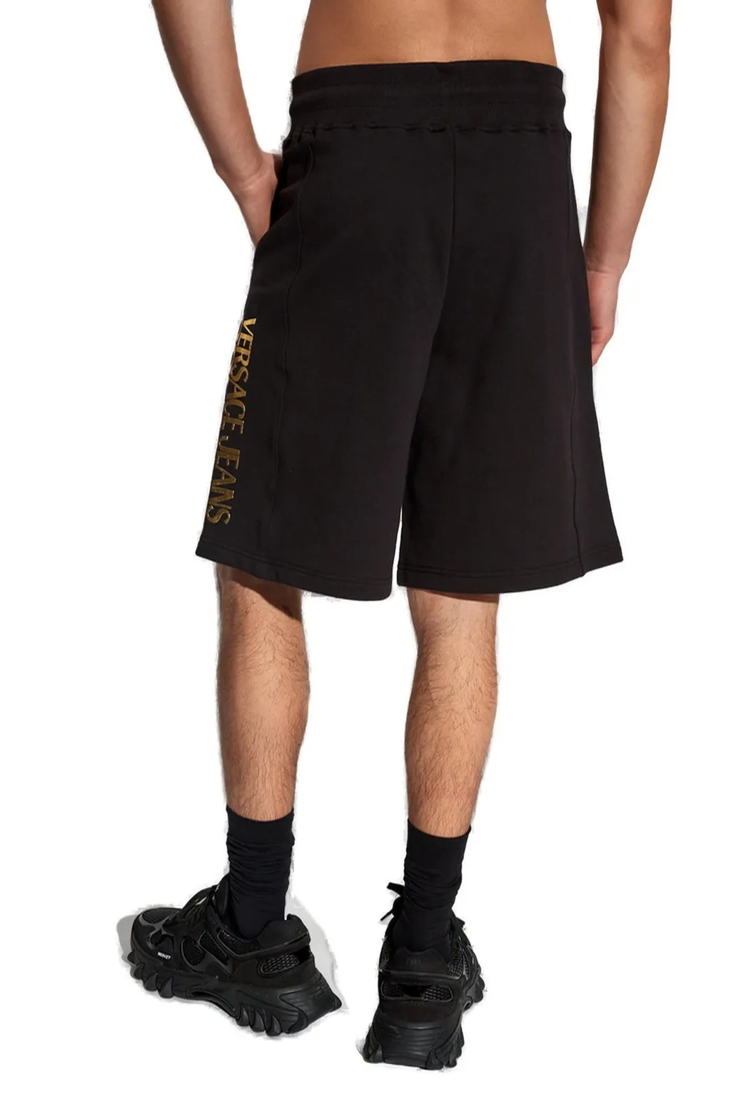 Logo Print Cotton Jersey Shorts