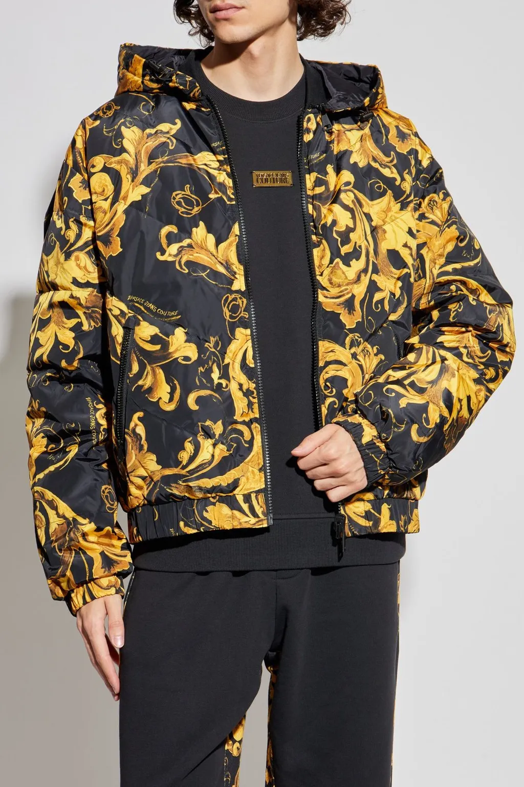 Reversible Barocco Print Puffer Jacket