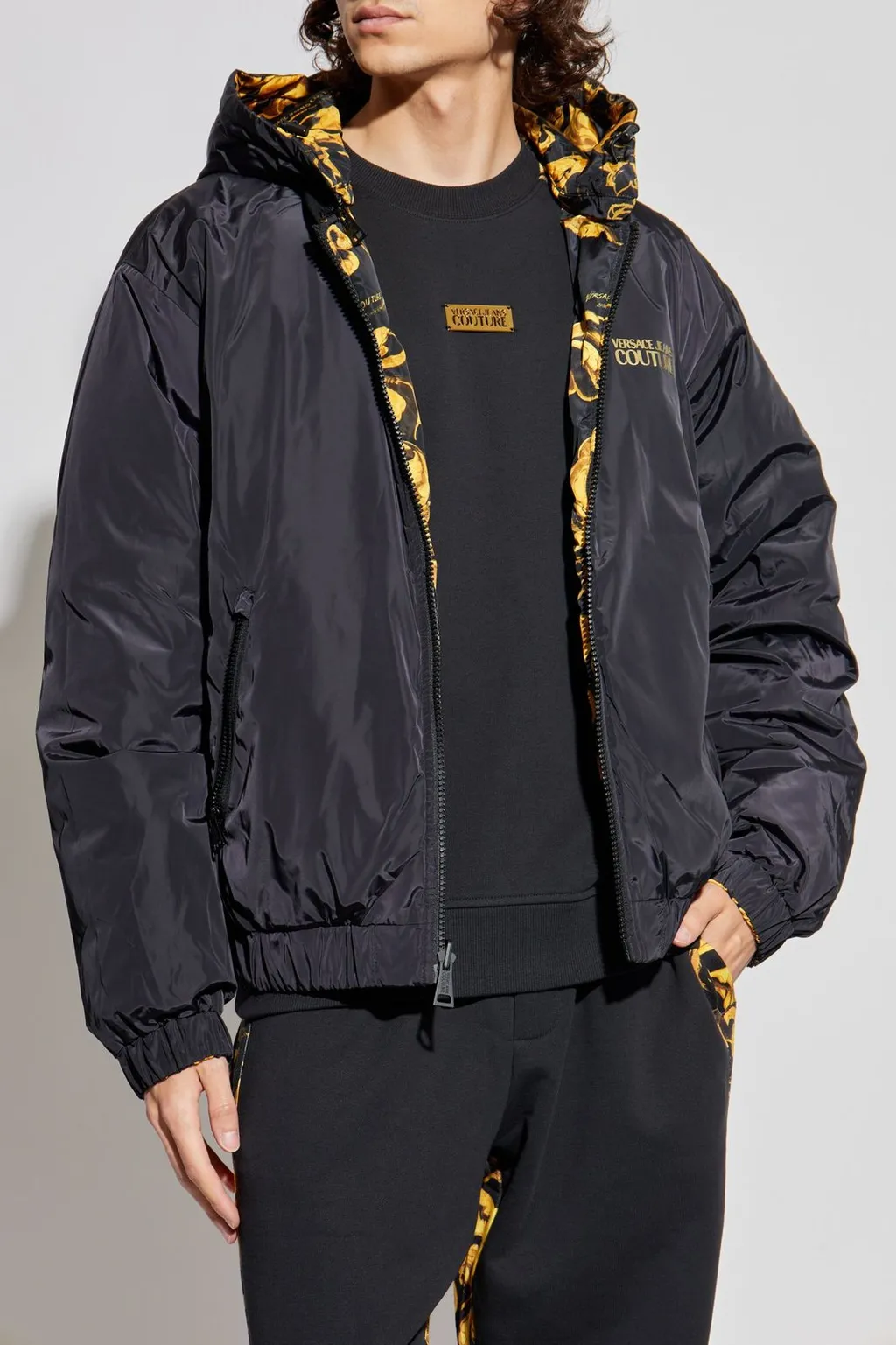 Reversible Barocco Print Puffer Jacket