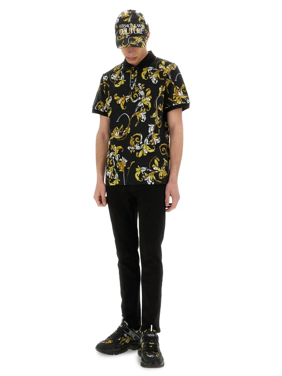 Baroque Print Polo Shirt