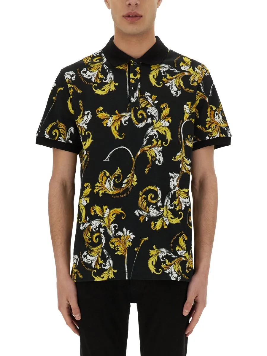 Baroque Print Polo Shirt