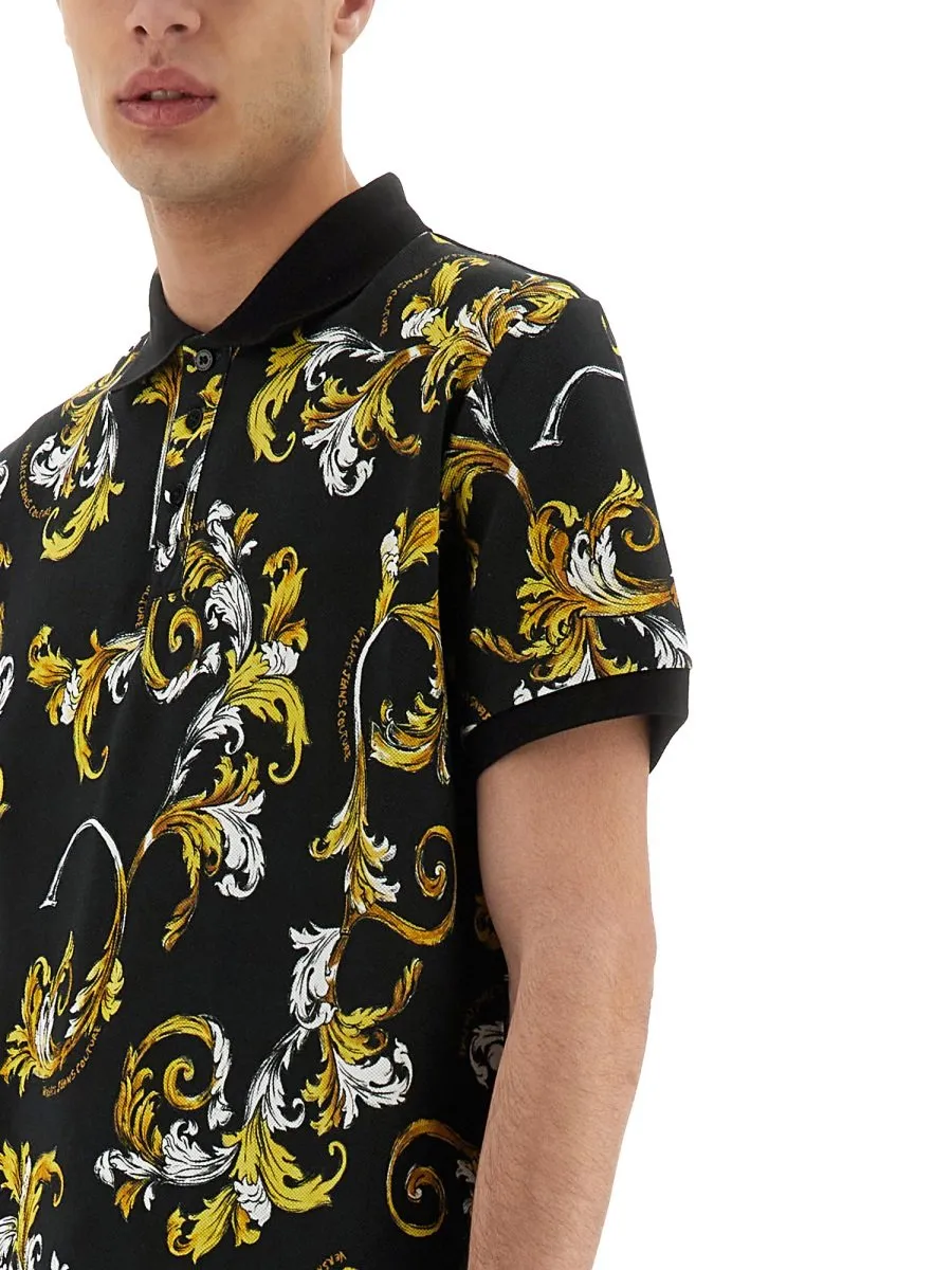 Baroque Print Polo Shirt