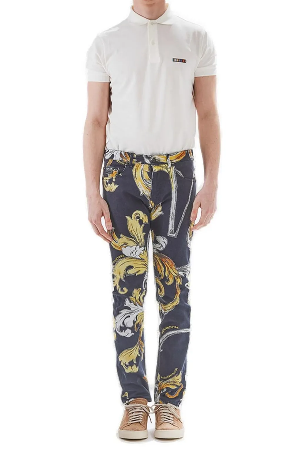 Baroque Print Jeans