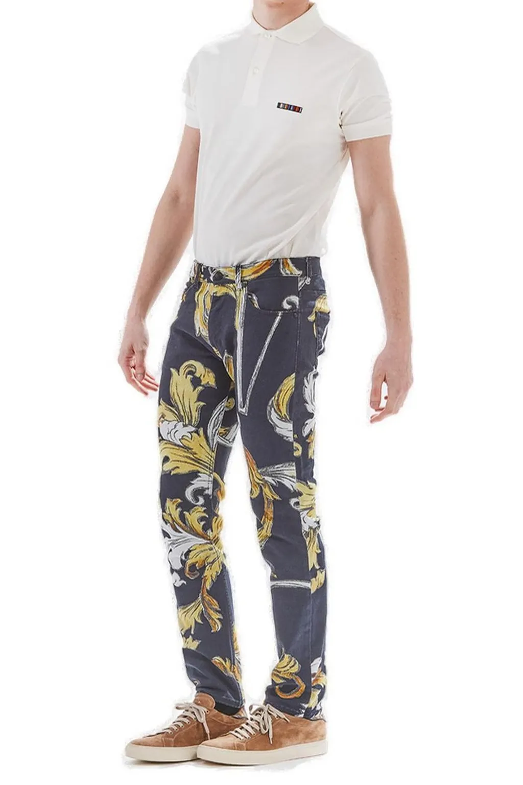 Baroque Print Jeans