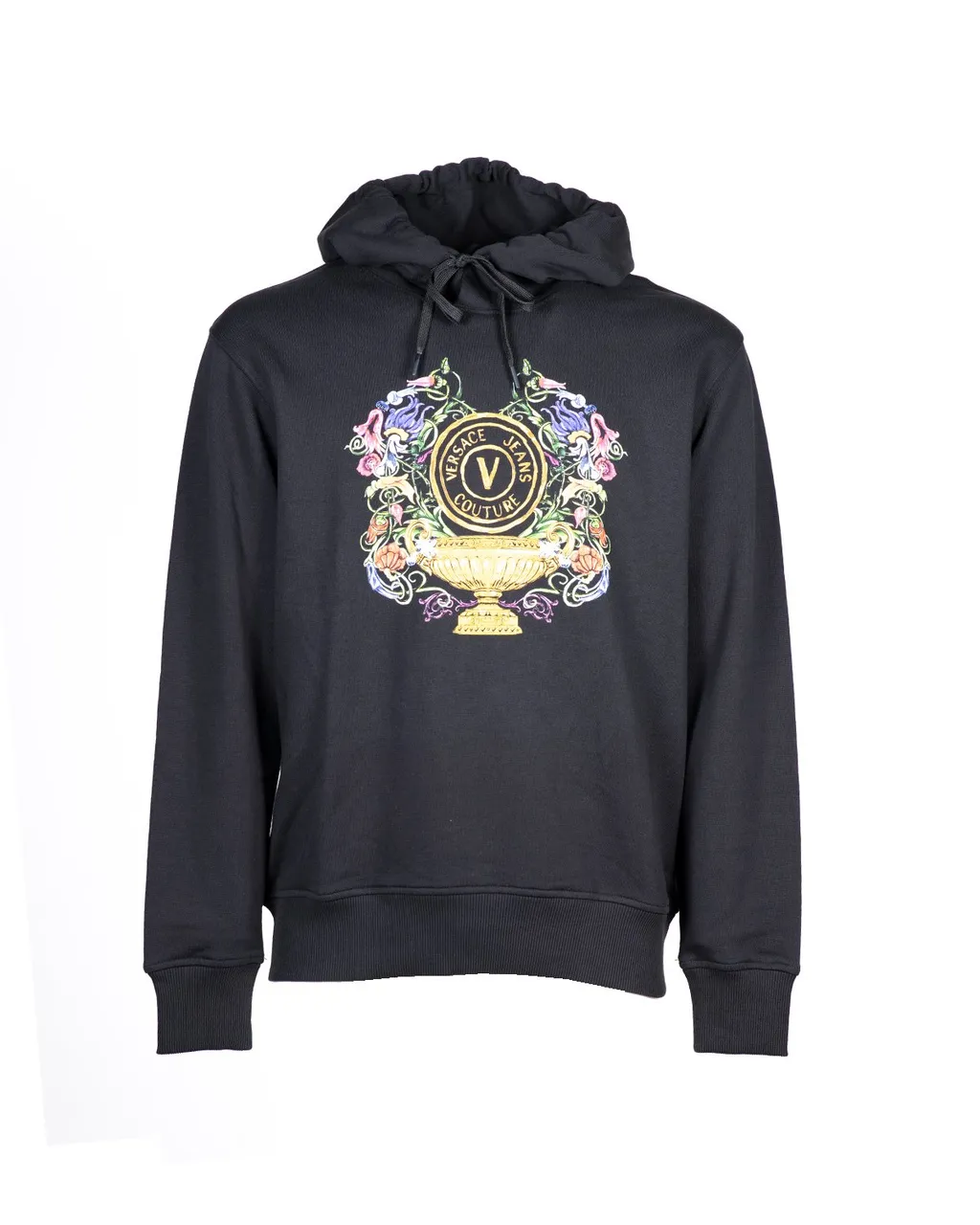 Hooded Sweatshirt With Baroque Print