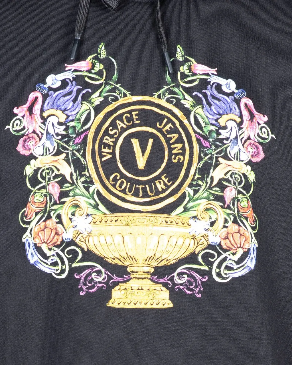Hooded Sweatshirt With Baroque Print