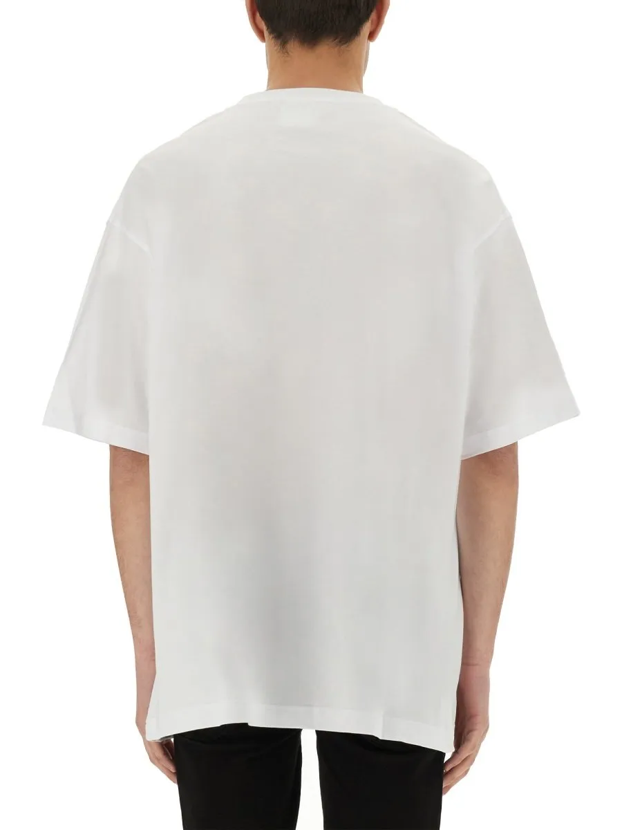 T-Shirt With Zebra Print Logo