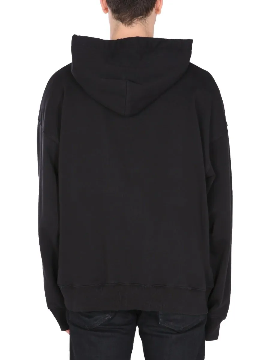 Hoodie With Flame Print