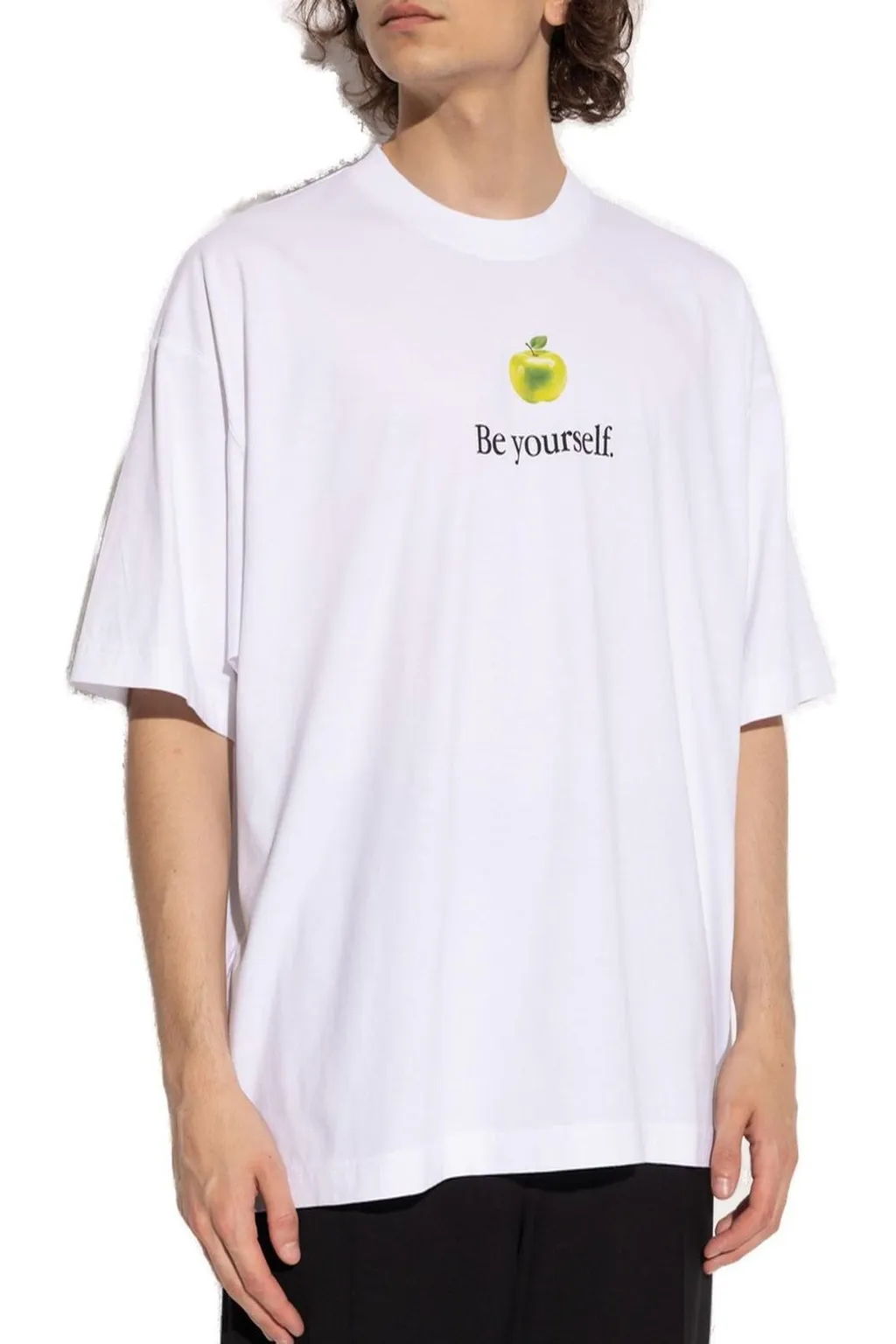 Oversized T-Shirt With Apple Print