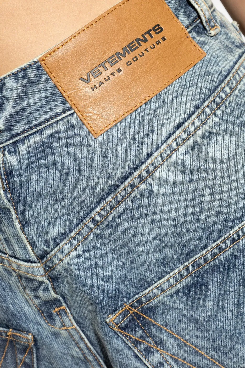Distressed Wide-Leg Jeans