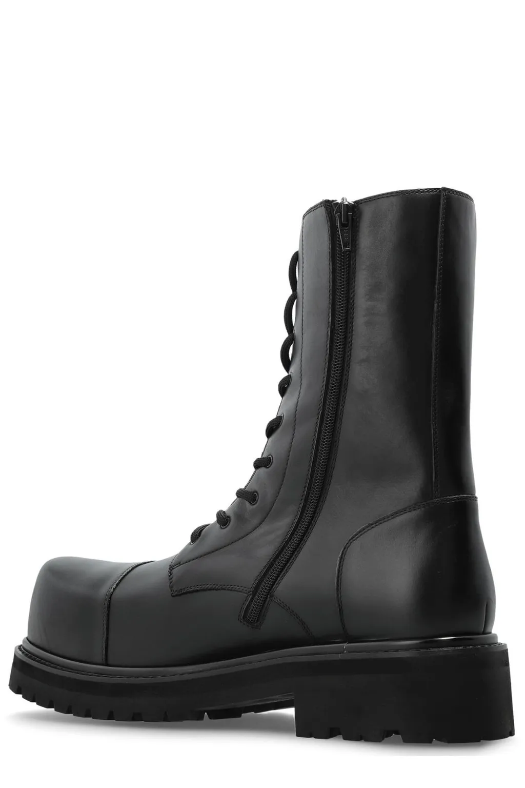 Lace-Up Leather Boots