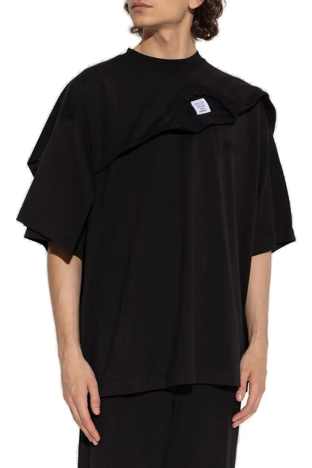 Oversized T-Shirt With Asymmetric Overlay