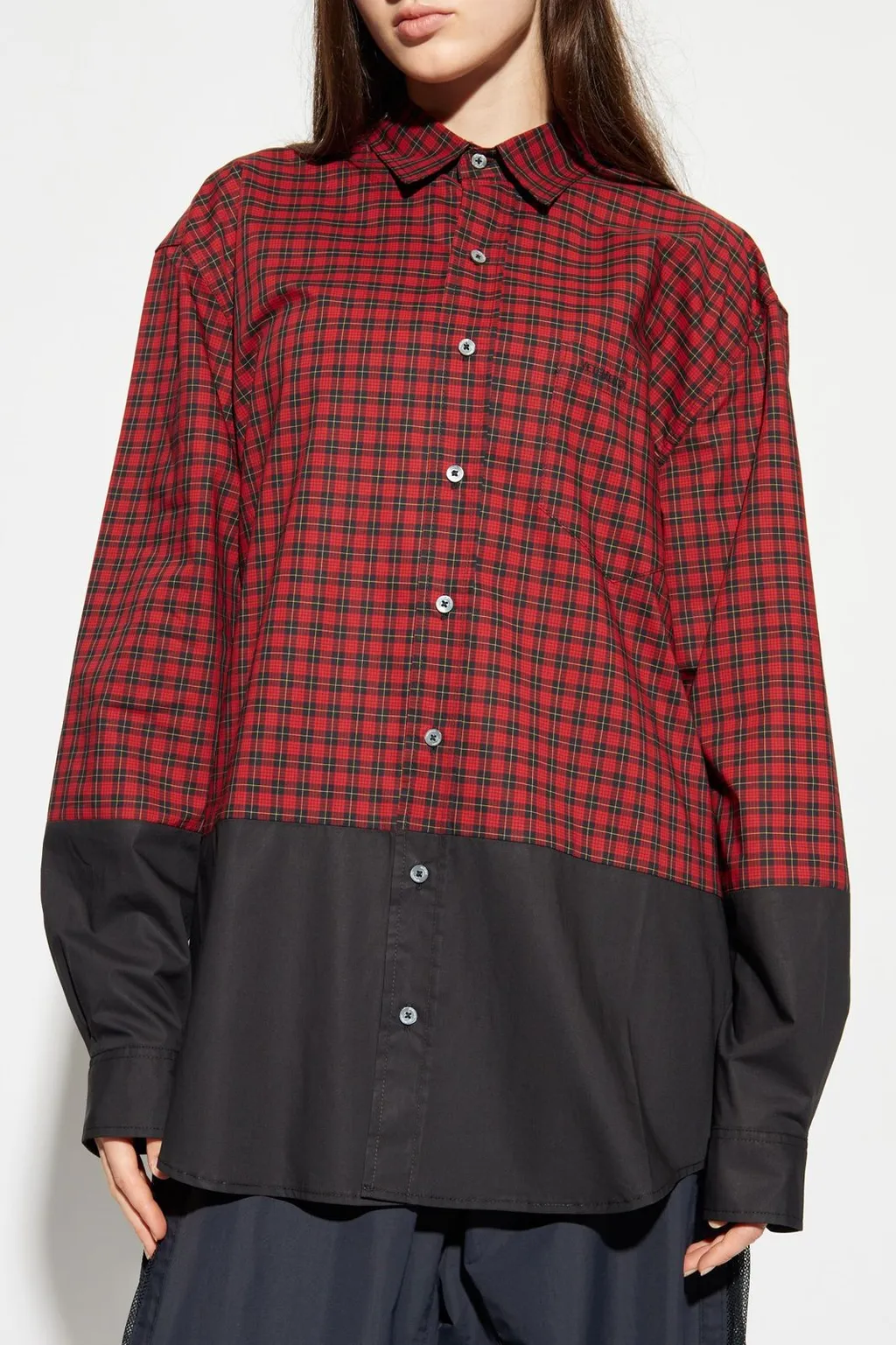 Colorblock Plaid Shirt