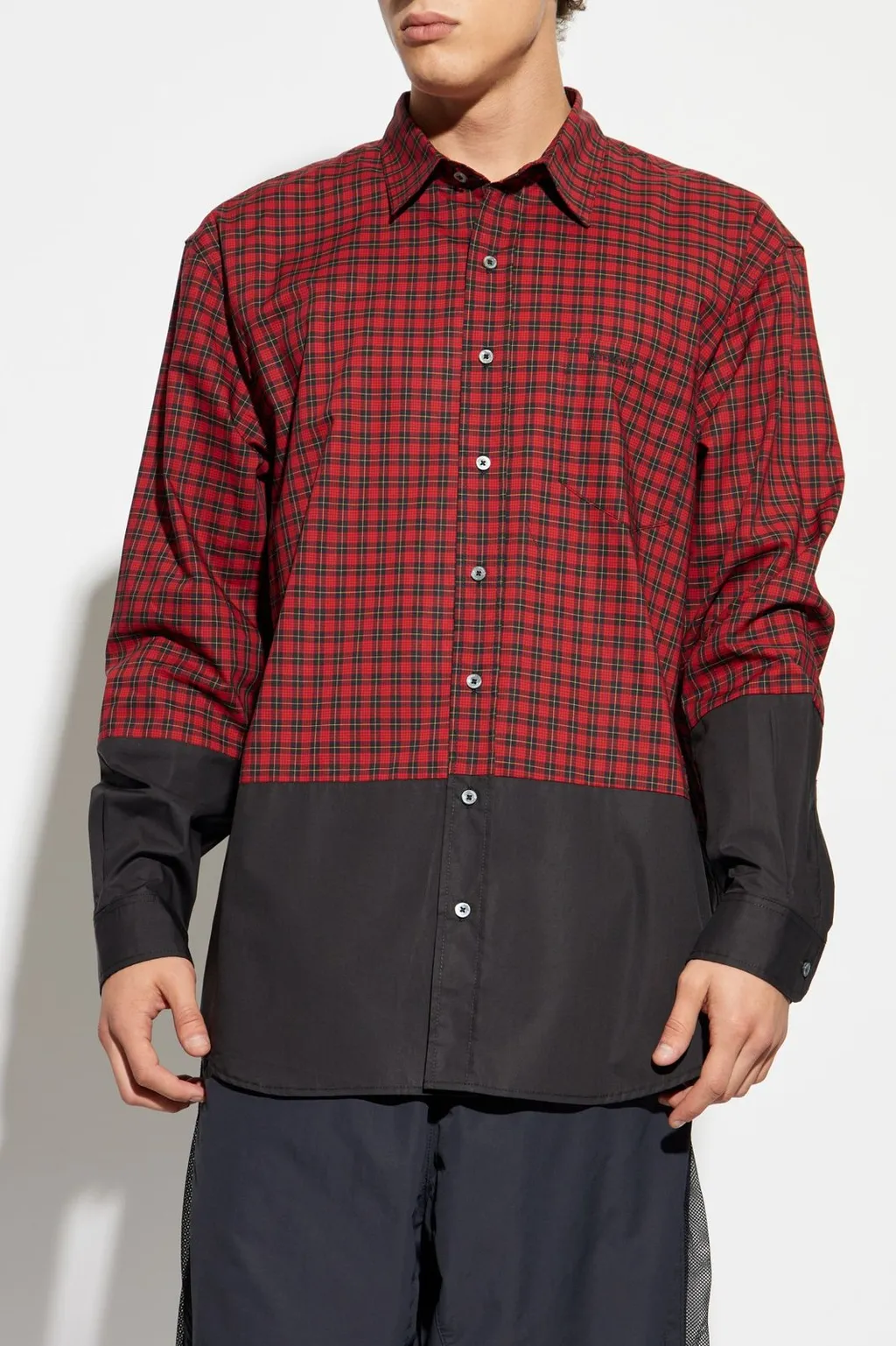 Colorblock Plaid Shirt