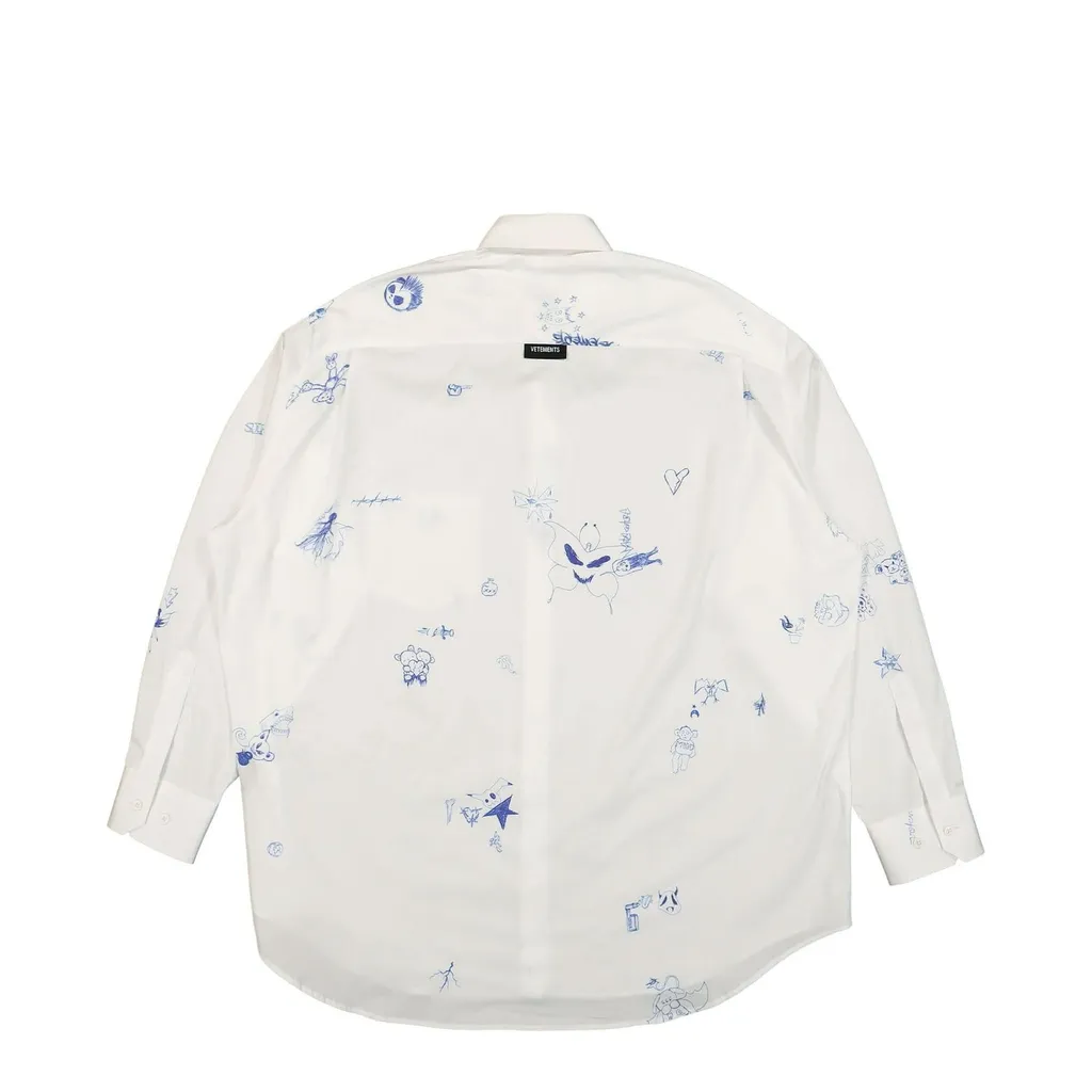 Graphic Print Oversized Shirt