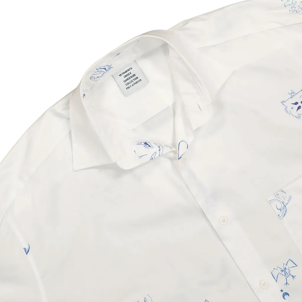 Graphic Print Oversized Shirt
